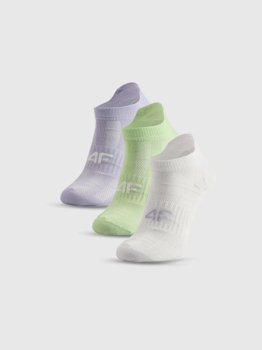 Zdjęcie produktu 4F Skarpetki sportowe przed kostkę (3-pack) dziewczęce - multikolor 32-34