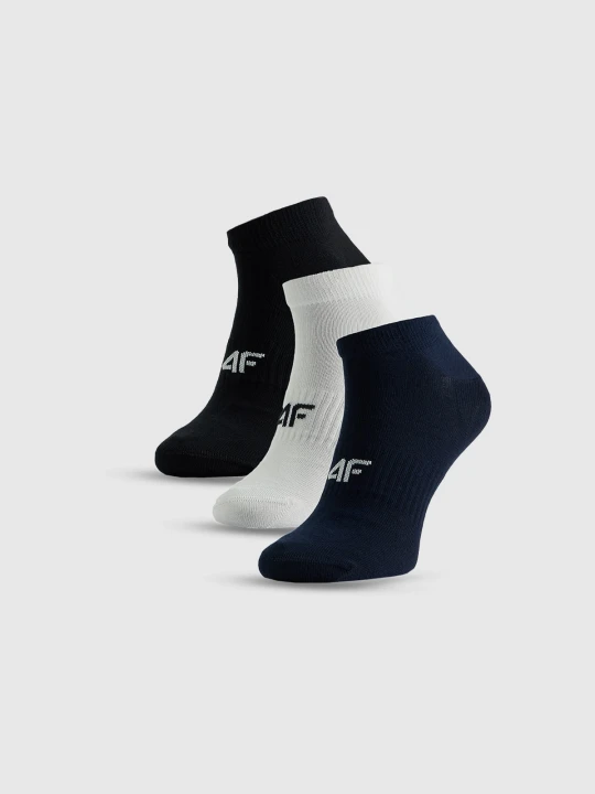 Zdjęcie produktu 4F Skarpetki stopki (3-pack) męskie - czarne+białe+granatowe 39-42
