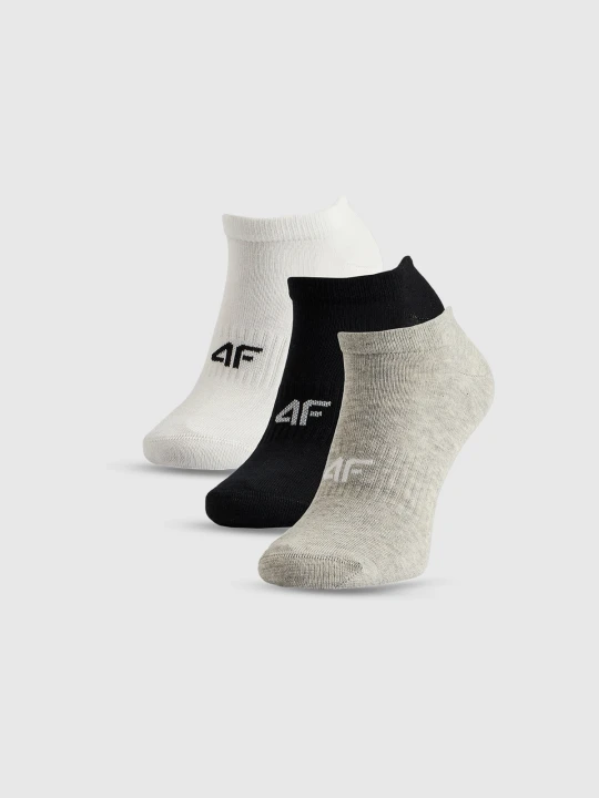Zdjęcie produktu 4F Skarpetki stopki (3-pack) męskie - czarne+szare+białe 43-46