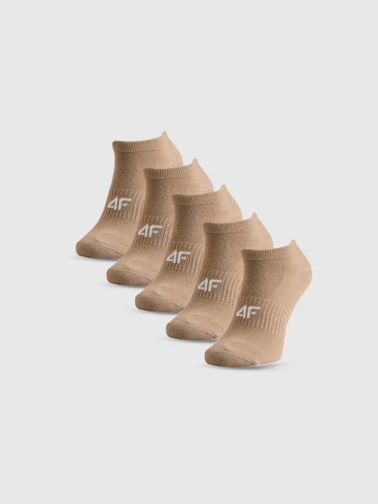 Zdjęcie produktu 4F Skarpetki stopki (5-pack) damskie - beżowe 35-38