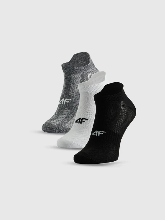 Zdjęcie produktu 4F Skarpetki treningowe krótkie (3-pack) męskie - szare+białe+czarne 39-42