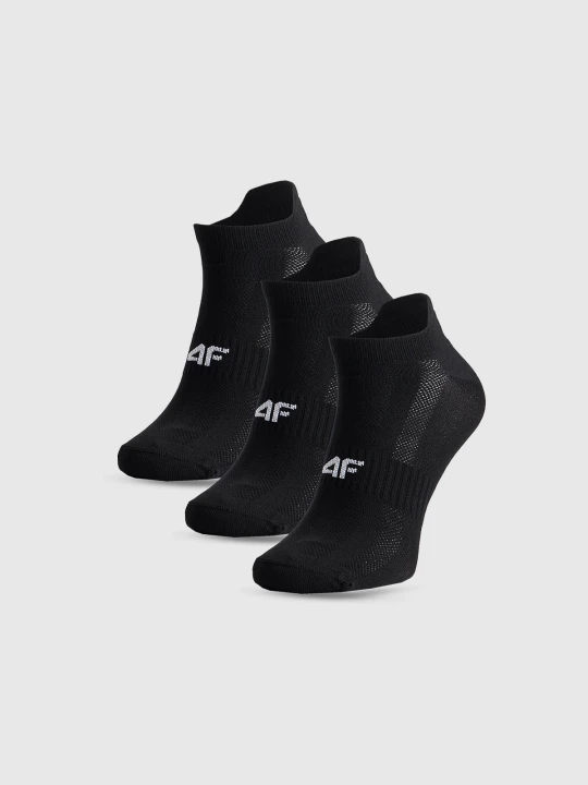 Zdjęcie produktu 4F Skarpetki treningowe przed kostkę (3-pack) męskie - czarne 39-42