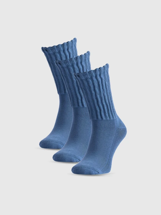 Zdjęcie produktu 4F Skarpety casual za kostkę (3-pack) damskie - granatowe 35-38