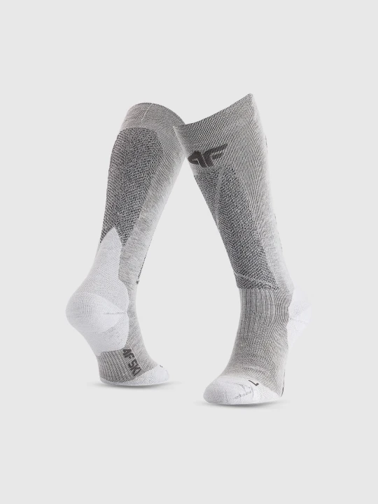 Zdjęcie produktu 4F Skarpety narciarskie z wełną merino damskie - szare 39-42