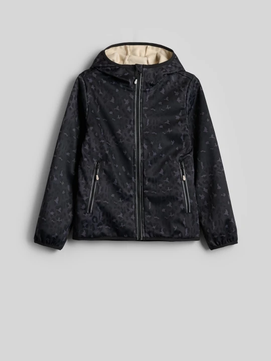Zdjęcie produktu 4F Kurtka softshell wiatroodporna membrana 5000 dziewczęca - czarny 134 (8-9 lat)