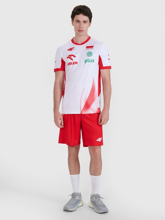 Zdjęcie produktu 4F Spodenki meczowe replika męskie 4F x Polska Siatkówka - czerwone S
