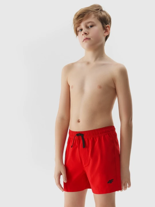 Zdjęcie produktu 4F Spodenki plażowe boardshorty chłopięce - czerwone 122 / 128 (6-8 lat)