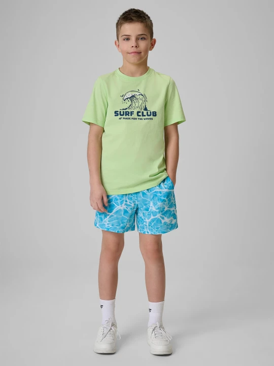 Zdjęcie produktu 4F Spodenki plażowe boardshorty chłopięce - niebieskie 146 / 152 (10-12 lat)