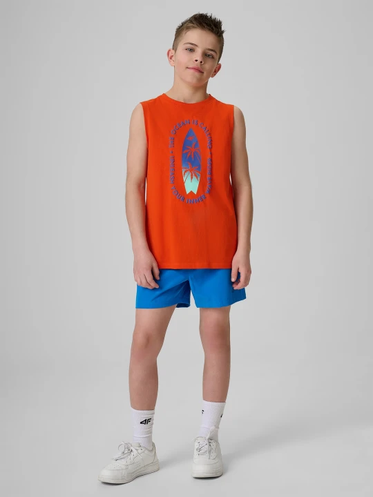 Zdjęcie produktu 4F Spodenki plażowe boardshorty chłopięce - niebieskie 158/164 (12-14 lat)