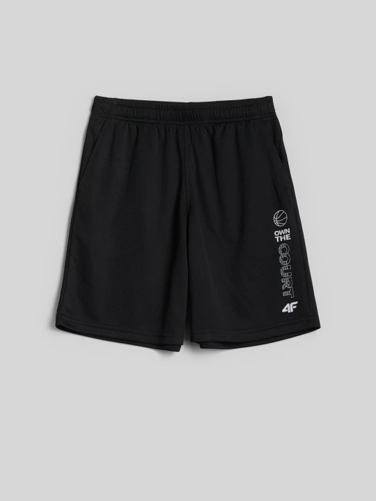 Zdjęcie produktu 4F Spodenki sportowe szybkoschnące chłopięce - czarne 158/164 (12-14 lat)