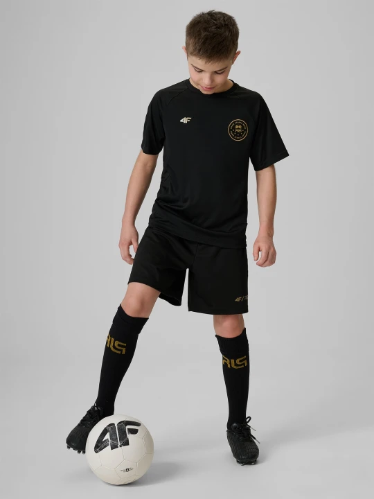 Zdjęcie produktu 4F Spodenki sportowe szybkoschnące dziecięce 4F JUNIOR x Robert Lewandowski - czarne 158/164 (12-14 lat)
