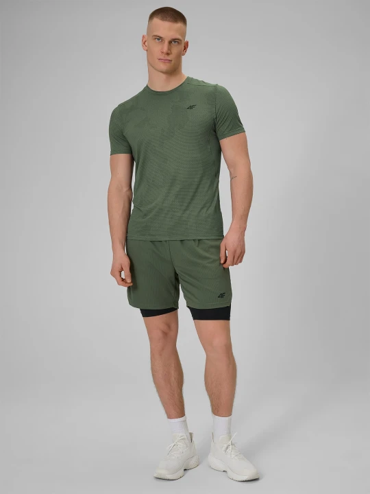 Zdjęcie produktu 4F Spodenki treningowe szybkoschnące męskie - khaki XXL zielony