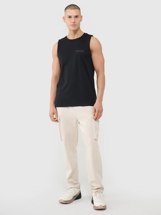 Zdjęcie produktu 4F Spodnie casual cargo męskie - beżowe 3XL