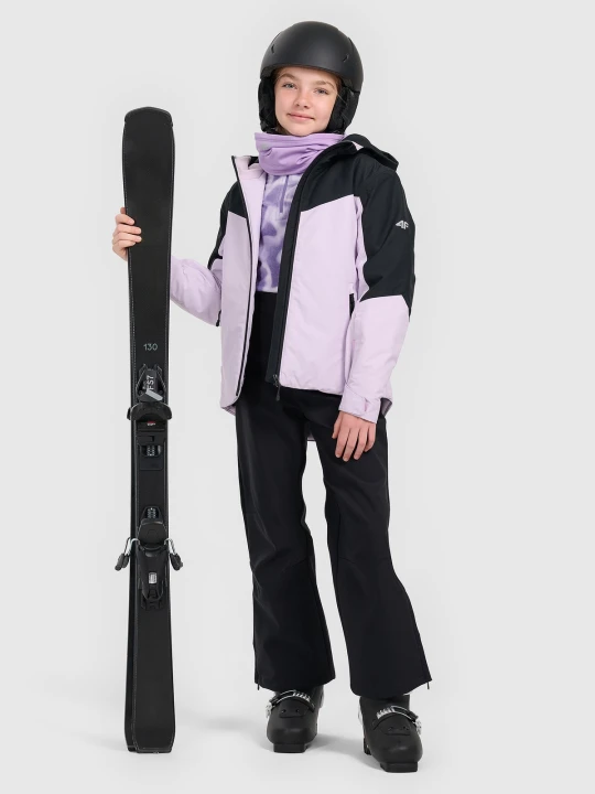 Zdjęcie produktu 4F Spodnie narciarskie softshell membrana 5000 dziecięce - czarne 122 (6-7 lat)