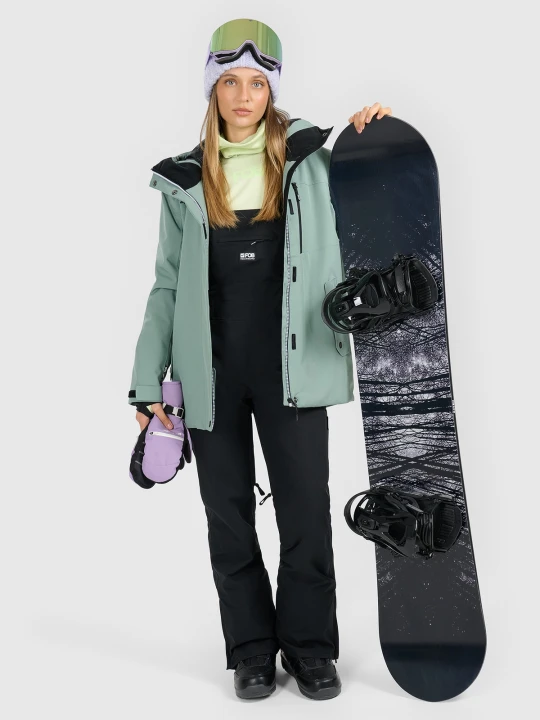 Zdjęcie produktu 4F Spodnie snowboardowe z szelkami membrana 15000 damskie - szare S