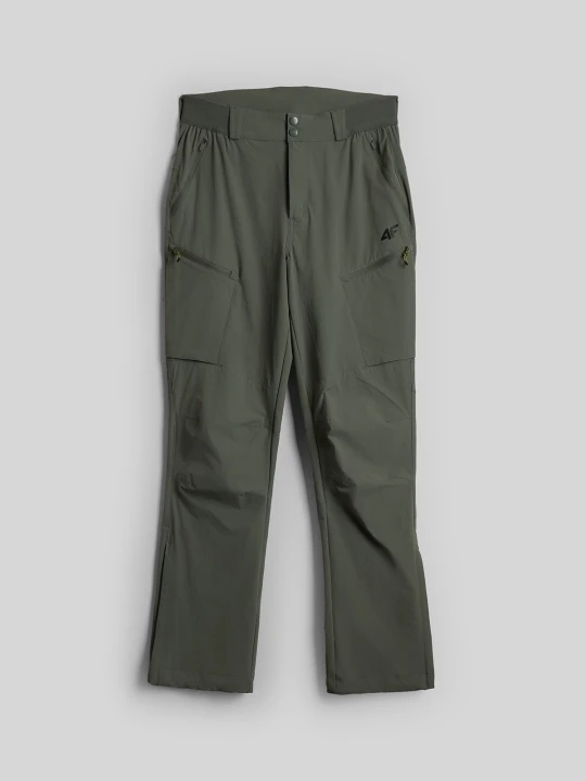 Zdjęcie produktu 4F Spodnie trekkingowe szybkoschnące damskie - khaki S zielony