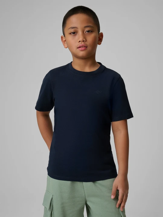 Zdjęcie produktu 4F T-shirt gładki chłopięcy - granatowy 122 (6-7 lat)