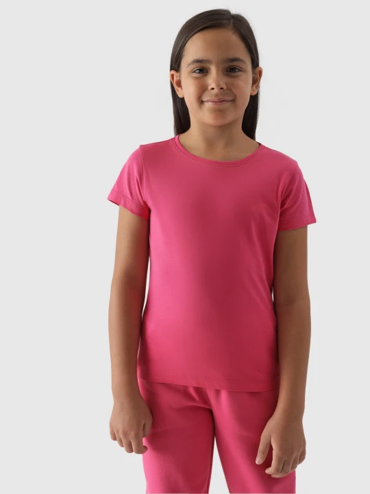Zdjęcie produktu 4F T-shirt gładki dziewczęcy - różowy 158 (12-13 lat)