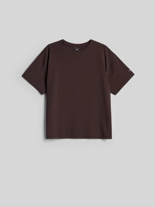 Zdjęcie produktu 4F T-shirt loose gładki damski - brązowy M