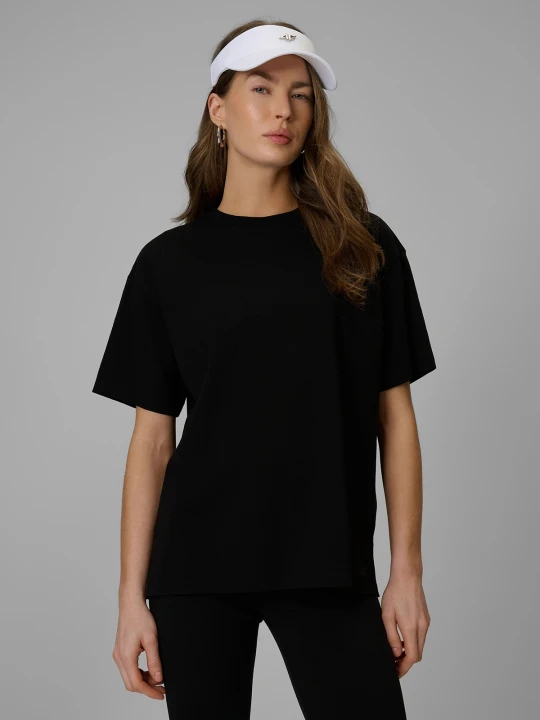 Zdjęcie produktu 4F T-shirt loose gładki damski - czarny XS