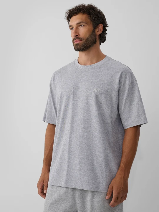 Zdjęcie produktu 4F T-shirt loose gładki męski - szary M