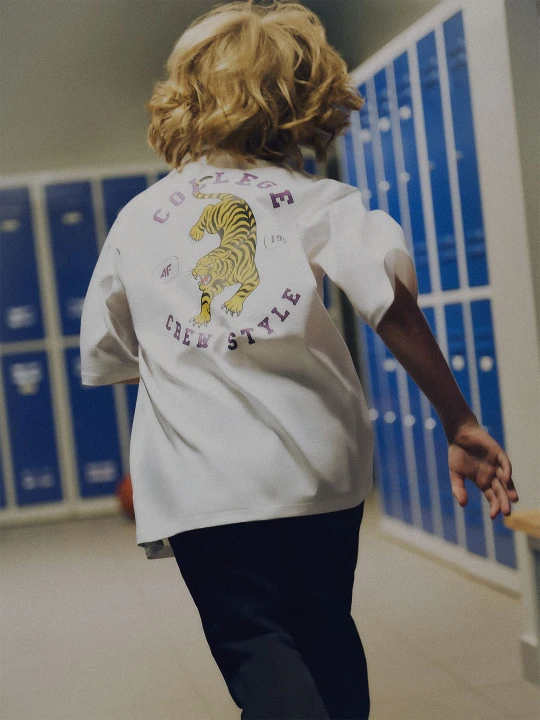 Zdjęcie produktu 4F T-shirt loose z nadrukiem chłopięcy - biały 146 / 152 (10-12 lat)