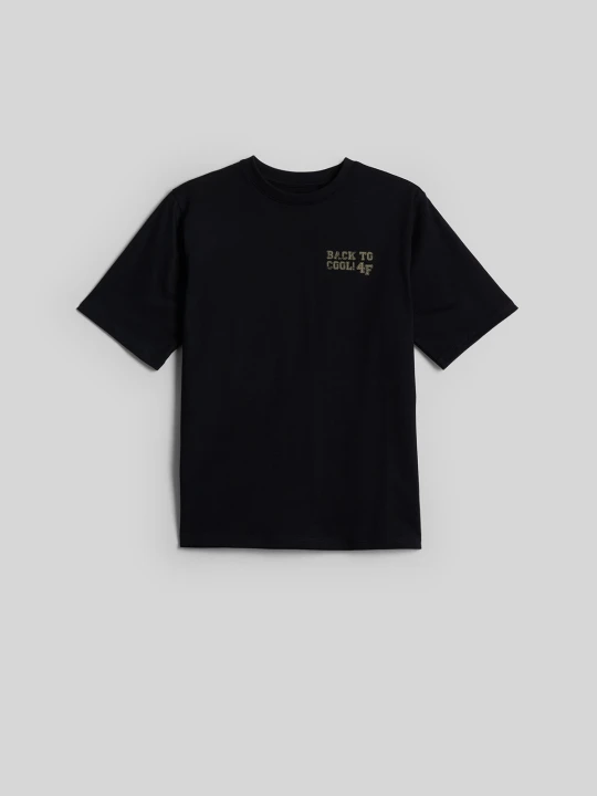 Zdjęcie produktu 4F T-shirt loose z nadrukiem chłopięcy - czarny 146 / 152 (10-12 lat)
