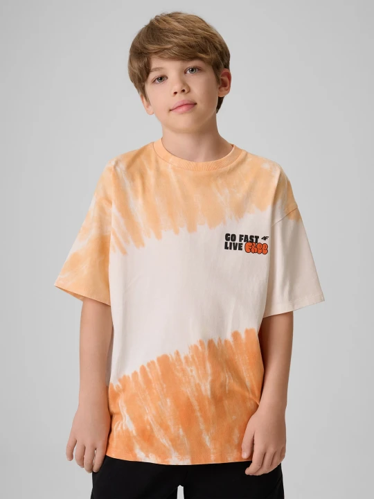 Zdjęcie produktu 4F T-shirt loose z nadrukiem chłopięcy - pomarańczowy 158 / 164 (12-14 lat)