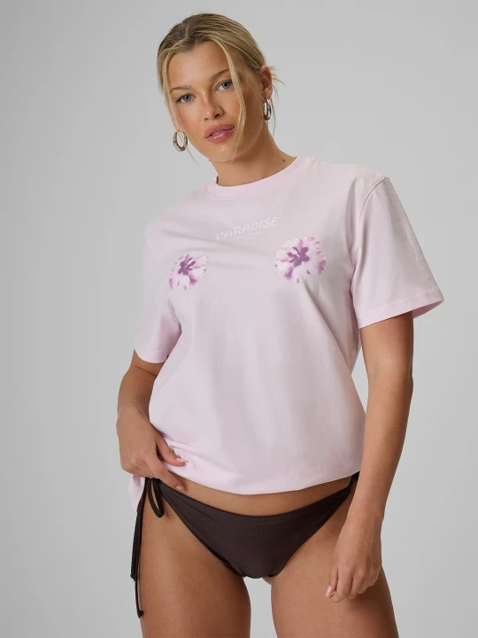 Zdjęcie produktu 4F T-shirt loose z nadrukiem damski - różowy S