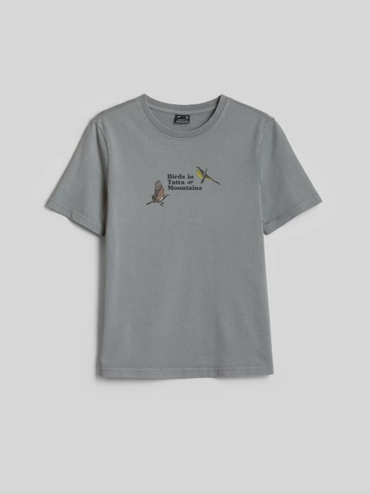 Zdjęcie produktu 4F T-shirt loose z nadrukiem damski - szary S