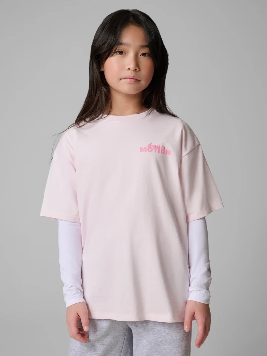 Zdjęcie produktu 4F T-shirt loose z nadrukiem dziewczęcy - różowy 122/128 (6-8 lat)