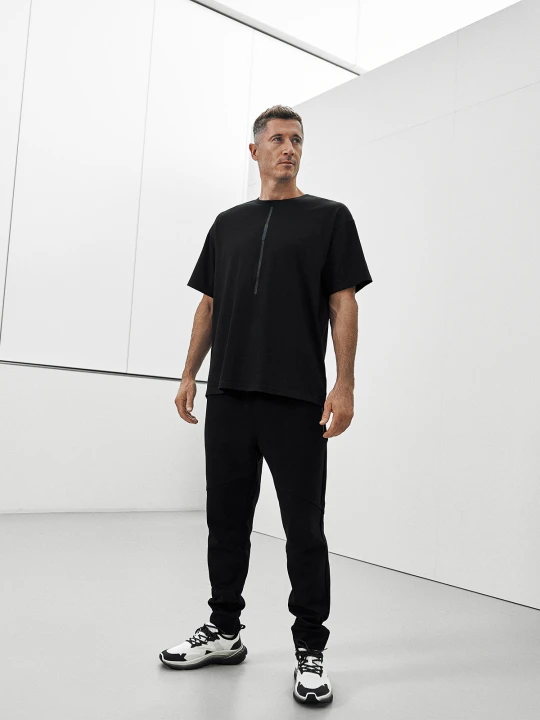 Zdjęcie produktu 4F T-shirt loose z nadrukiem męski 4F x Robert Lewandowski - czarny L