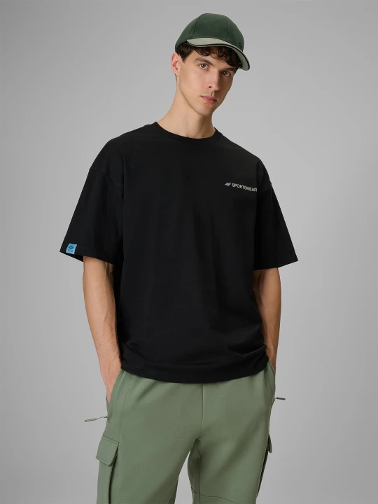 Zdjęcie produktu 4F T-shirt loose z nadrukiem męski - czarny M