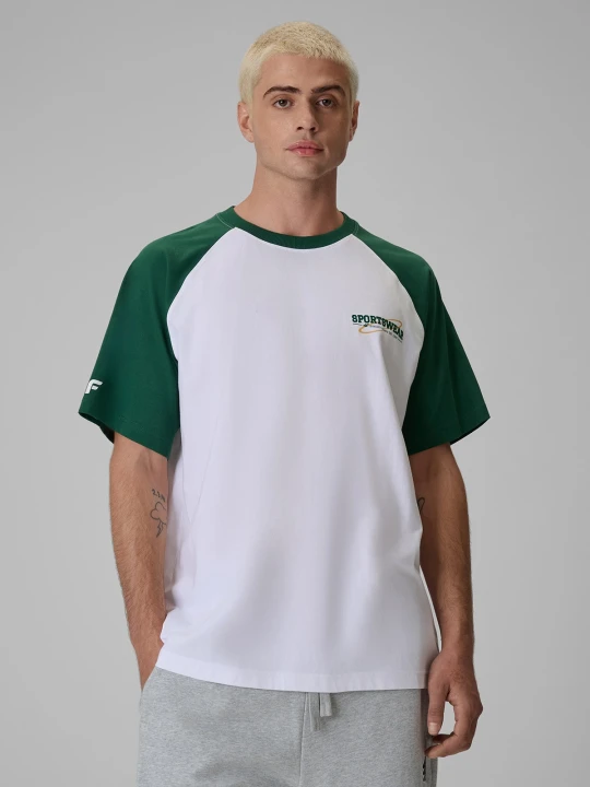 Zdjęcie produktu 4F T-shirt loose z nadrukiem męski - zielony L