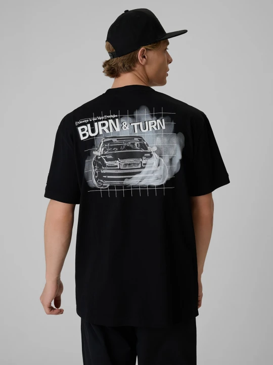 Zdjęcie produktu 4F T-shirt loose z nadrukiem uniseks 4F | Drift Masters - czarny M