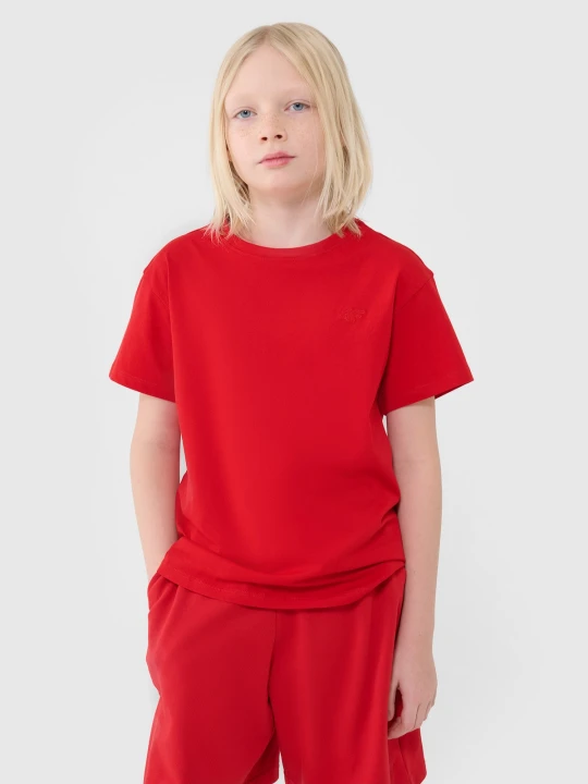 Zdjęcie produktu 4F T-shirt oversize gładki chłopięcy - czerwony 164 (13-14 lat)