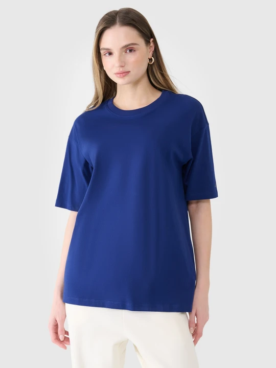 Zdjęcie produktu 4F T-shirt oversize gładki damski - granatowy XS