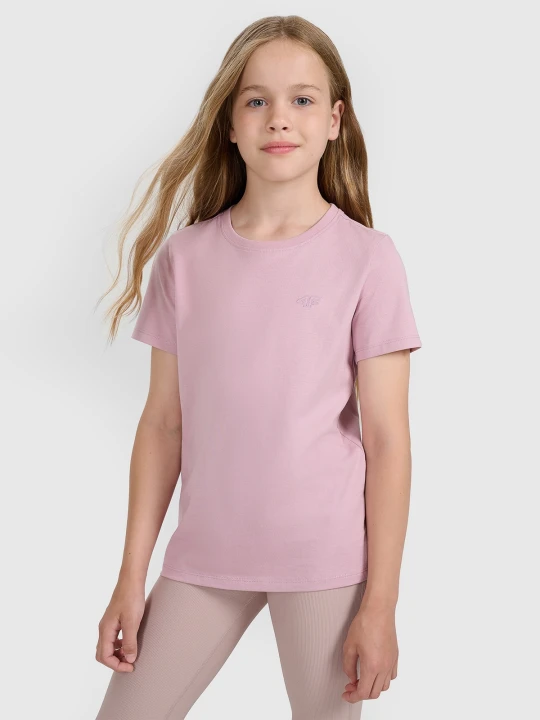 Zdjęcie produktu 4F T-shirt oversize gładki dziewczęcy - różowy 152 (11-12 lat)