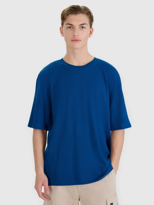 Zdjęcie produktu 4F T-shirt oversize z modalem męski - turkusowy L