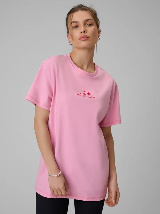 Zdjęcie produktu 4F T-shirt oversize z nadrukiem damski - różowy M