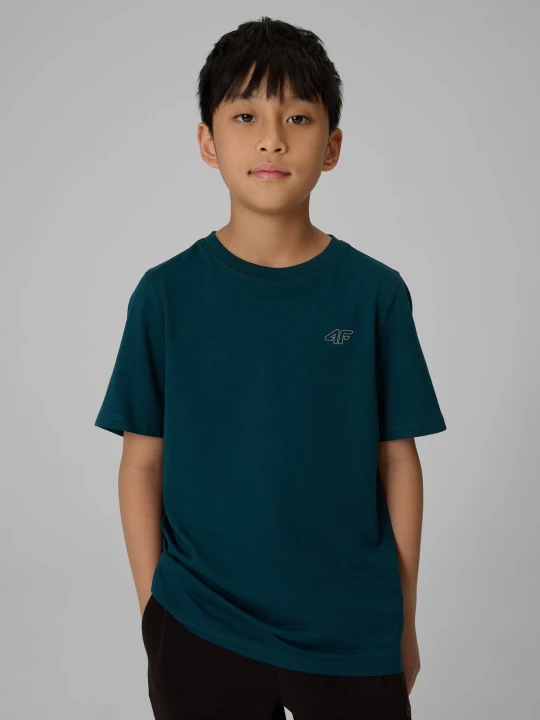 Zdjęcie produktu 4F T-shirt regular gładki chłopięcy - granatowy 158 (12-13 lat)