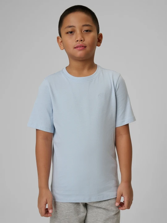 Zdjęcie produktu 4F T-shirt regular gładki chłopięcy - niebieski 140 (9-10 lat)