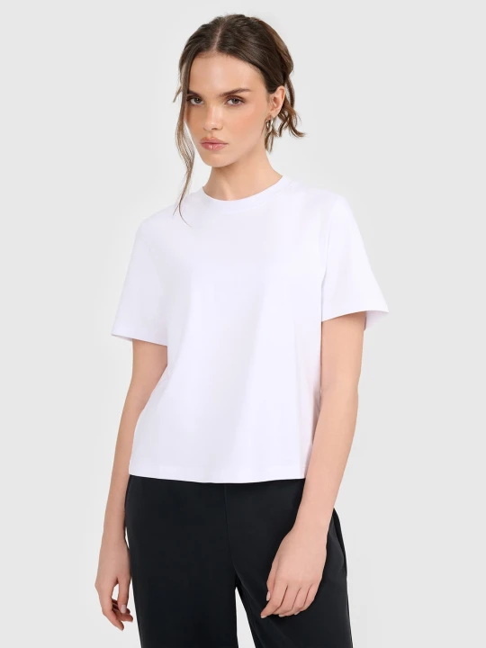 Zdjęcie produktu 4F T-shirt regular gładki damski - biały XS