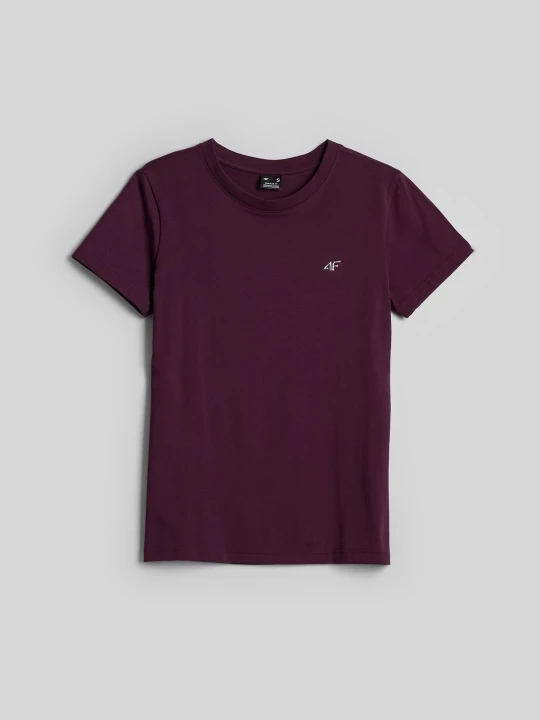Zdjęcie produktu 4F T-shirt regular gładki damski - fioletowy S