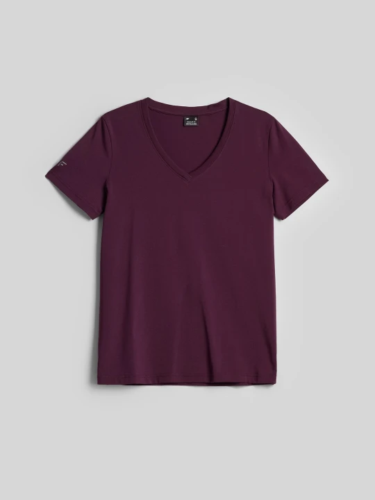 Zdjęcie produktu 4F T-shirt regular gładki damski - fioletowy S
