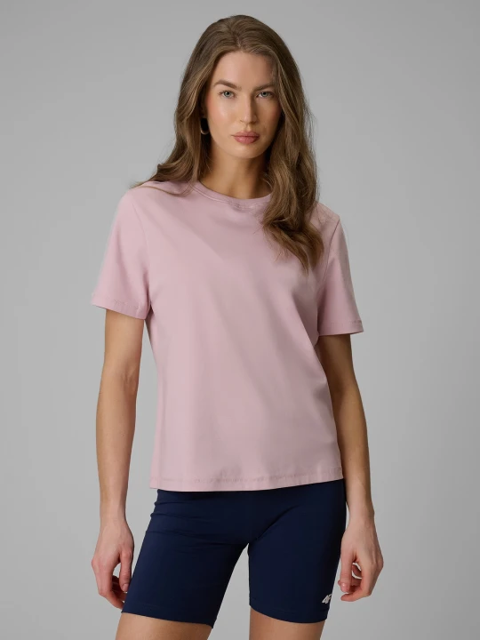 Zdjęcie produktu 4F T-shirt regular gładki damski - różowy S
