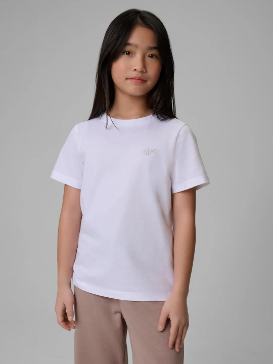 Zdjęcie produktu 4F T-shirt regular gładki dziewczęcy (2-pack) - multikolor 158 / 164 (12-14 lat)