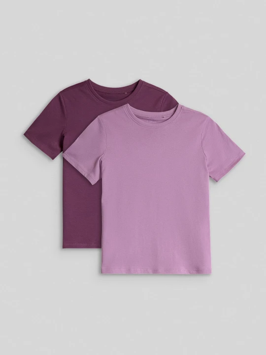 Zdjęcie produktu 4F T-shirt regular gładki dziewczęcy (2-pack) - multikolor 122 / 128 (6-8 lat)