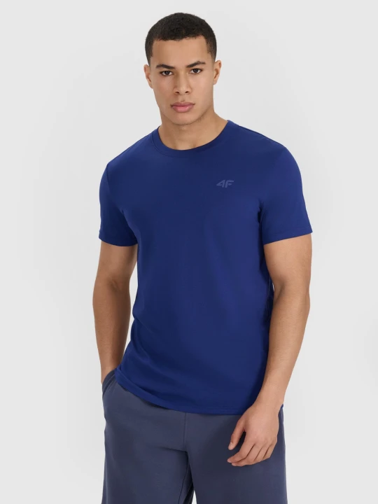 Zdjęcie produktu 4F T-shirt regular gładki męski (2-pack) - granatowy+khaki M