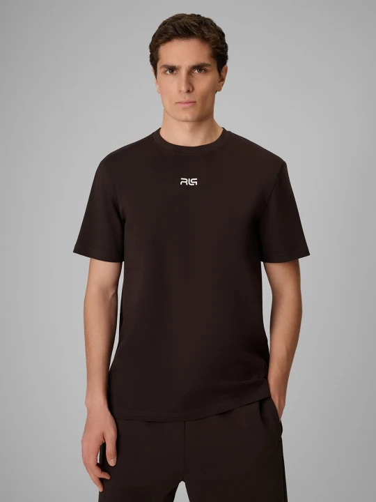 Zdjęcie produktu 4F T-shirt regular gładki męski 4F | Robert Lewandowski - brązowy XXL